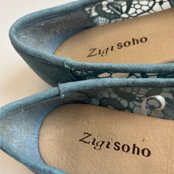 Zigi Soho  Women’s Blue Suede/Lace Size 7 Flats Shoes - Picture 5 of 7